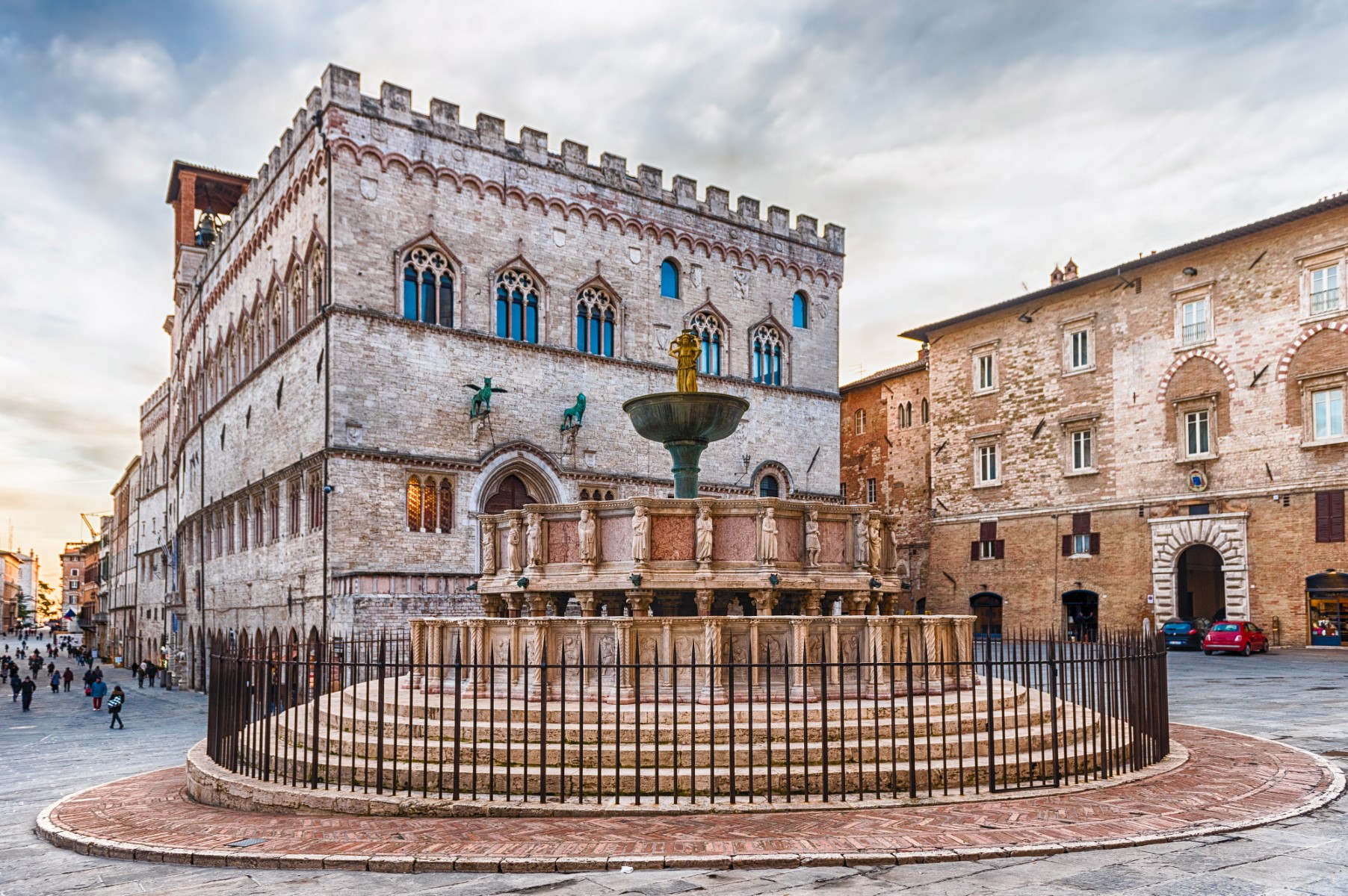 View,Of,Fontana,Maggiore,,Monumental,Medieval,Fountain,Located,Between,The