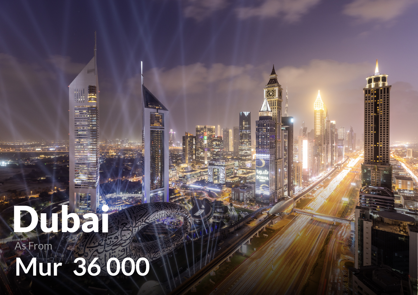 Dubai. The fare is shown in the picture.