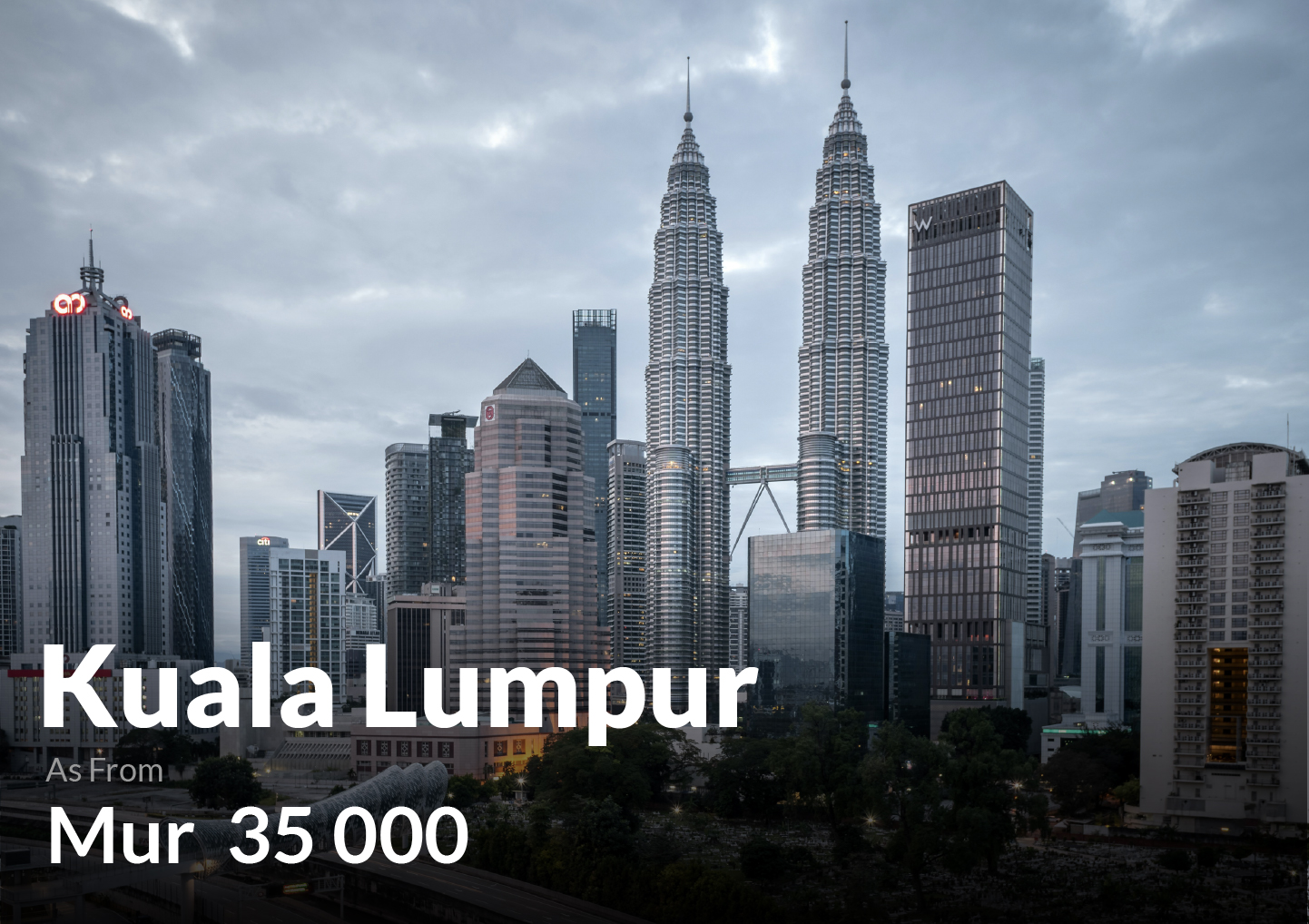 Kuala Lumpur. The fare is shown in the picture.