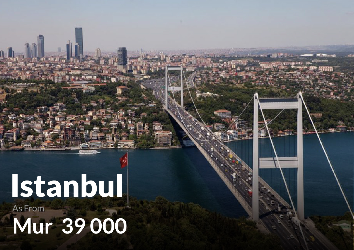 Istanbul. The fare is shown in the picture.